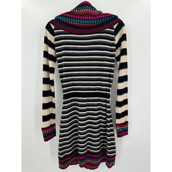 NWOT DESIGUAL Amber Striped Long Sleeve Wool Angora Cowl Neck Mini Dress Size M - Picture 8 of 9